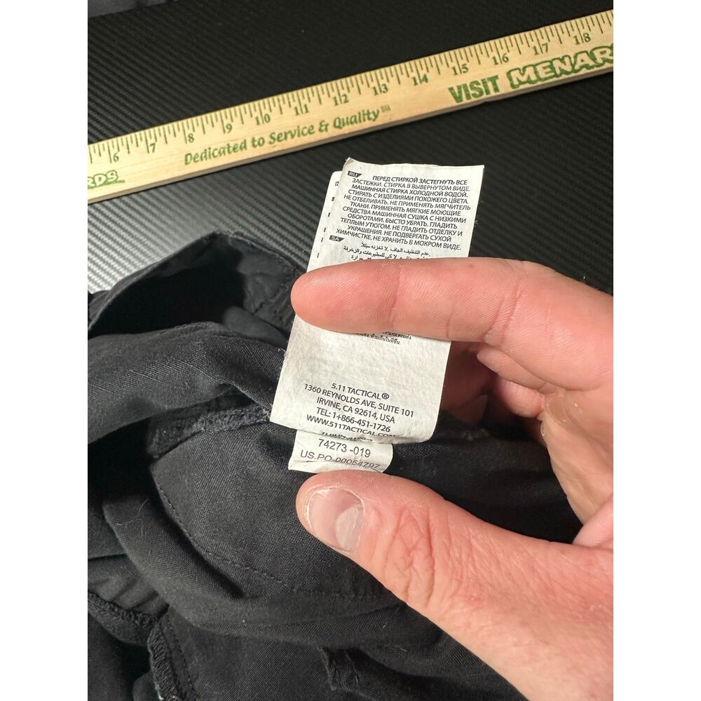 5.11 Tactical Taclite Pro Cargo Pants Black Ripstop Work Utility Size 34x31 - Picture 7 of 12